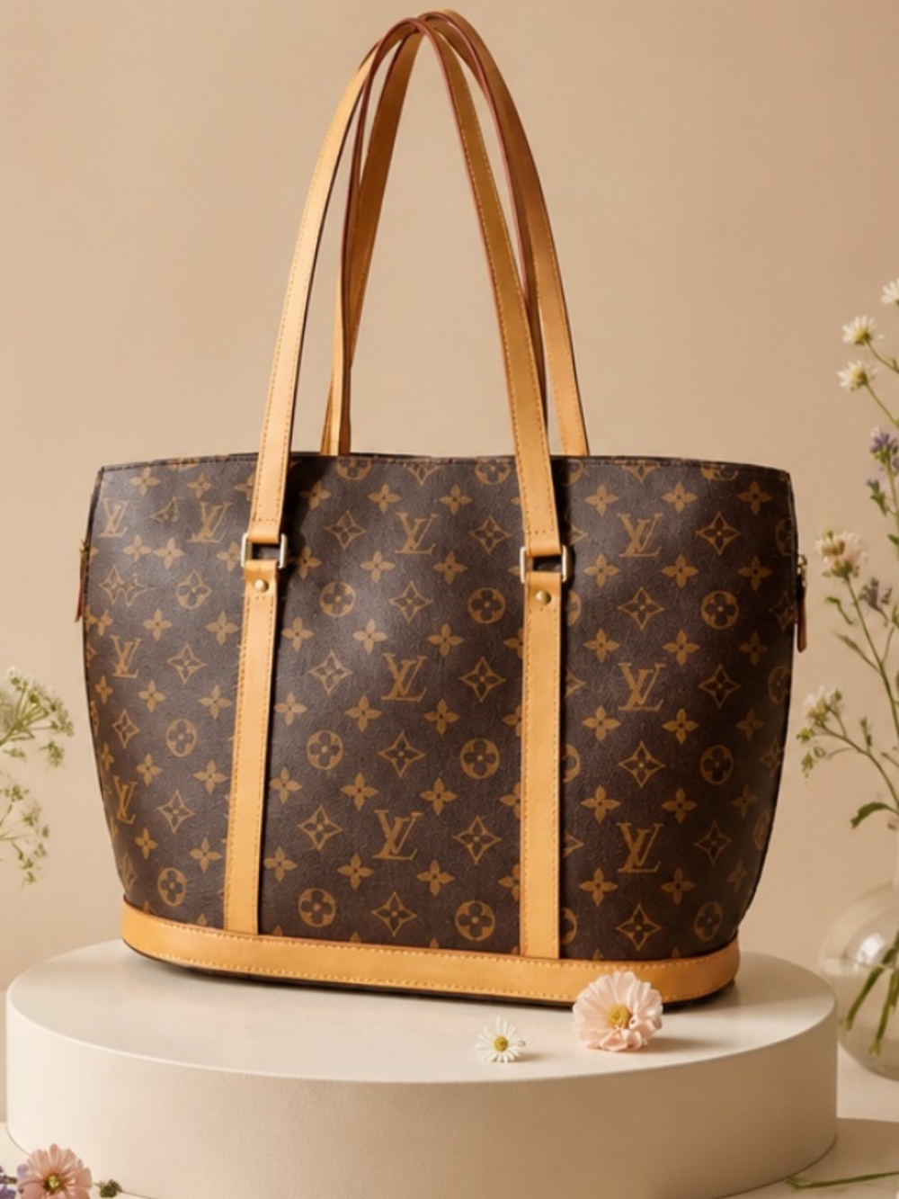Louis Vuitton BABYLONE Tote Shoulder Bag.